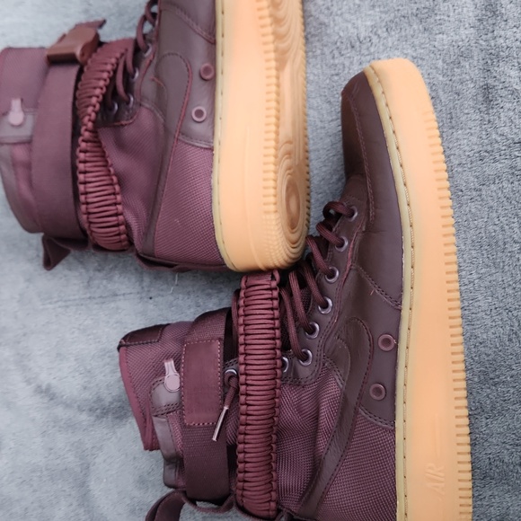 Nike SF Air Force 1 AF1 High Deep Burgundy Boot Shoe Sneaker Army - Picture 1 of 8